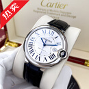 卡地亚（Cartier）【二手99新】卡地亚（Cartier ）男表女表情侣款蓝气球系列石英/自动机械外圈后镶钻二手奢侈品腕表 42表径 机械皮带 W69016Z4