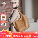 CASSILE明星同款卡思乐女包托特包植鞣牛皮大容量轻奢复古单肩包生日礼物