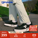 FILAFUSION 斐乐潮牌【章昊同款】男鞋2025新款厚底帆布鞋运动休闲鞋 黑/奶白-BG 42