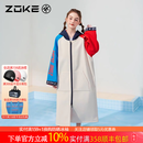 洲克（ZOKE）游泳斗篷儿童浴袍训练吸水保暖成人速干浴巾连帽起水服儿童浴袍 青少年浴袍5278Y-3衣100cm袖60cm