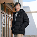 adidas 600蓬休闲保暖鸭绒连帽羽绒服男装秋冬阿迪达斯官方轻运动 黑色   L