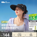 蕉下（beneunder）防晒帽子女黑胶空顶帽遮阳帽防紫外线遮脸太阳帽BM569黑