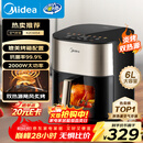 美的（Midea）小炎烤空气炸锅上下双热源 可视大视窗免翻面 家用智能触屏 6L实用大容量空气炸锅蒸烤一体KZC6054