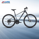 喜德盛山地自行车黑客700铝合金车架24速变速油压碟刹运动健身休闲单车 灰/黑（2026款） 17寸（适合身高170-185cm）