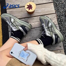 亚瑟士（asics） Jog 100s 复古百搭 网布人造革防滑 低帮 休闲跑步鞋 男女同款 1201A715-020 【灰绿色】 37.5