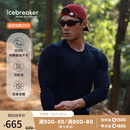 icebreaker【单依纯同款】100%美利奴羊毛男女200Oasis户外登山跑步功能内衣 纯黑-上衣-男生 M