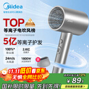 美的（Midea）5亿等离子护发电吹风 家用负离子吹风筒 1800W大功率便携吹风机FJ308银 国家补贴 节日/生日礼物