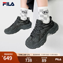 FILA 斐乐官方女鞋运动鞋摩登老爹鞋秋款户外风蕨草鞋时尚百搭休闲鞋 阴影灰/黑-DB 37.5