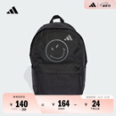 adidas男女大童SMILEY笑脸联名舒适运动双肩背包书包阿迪达斯官方 黑色 NS(均码)