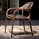 IXJSN北美黑胡桃木椅子实木椅子高端真皮餐椅靠背椅书桌主人茶椅单人椅 北美黑胡桃木+头层牛皮