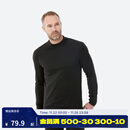 迪卡侬（DECATHLON）滑雪快干透气排汗轻量保暖滑雪打底OVW1 【男士】黑色上装 L