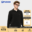 FILA FUSION斐乐潮牌情侣款编织衫2025冬季新款休闲宽松套头毛衣 正黑色-BK L 175/96A/L
