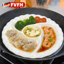 FVFH德国陶瓷风车蒸盘耐高温蒸碗婴儿宝宝辅食蒸格炒锅一锅蒸分格盘子 10英寸陶瓷风车盘【釉面光滑/清洗简单】