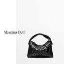 Massimo Dutti折扣季2026女士配件中号编织手提包06901650 黑色 小包