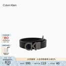 Calvin KleinJeans男士真皮商务休闲ck双面金属字母带头牛皮革腰带皮带礼物