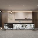 定制公司前台接待台2025年新款现代简约感酒店大厅收银台吧台 仿冷翡翠 180x60x100cm