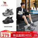 骆驼（CAMEL）老爹鞋男款银月舒适厚底增高休闲鞋 L24A283742AM 灰/枪/黑 42 