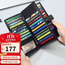 高尔夫GOLF卡包男士头层牛皮多卡位大容量银行卡片包防盗刷长款钱包男证件包商务钱夹5V718394J黑色