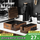 MHW-3BOMBER轰炸机带抽屉多功能咖啡敲渣盒实木手柄支架收纳吧台压粉手柄底座 多功能渣盒-58mm通用-升级版