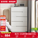 全友家居 五斗柜收纳储物客厅边柜家用餐边柜简约落地靠墙柜子