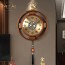 伊弥伊弥钟表挂钟客厅2023新款家用免打孔大气创意新中式时钟挂墙轻奢 葫芦挂钟