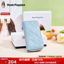 暇步士（Hush Puppies）女士钥匙包时尚简约收纳包菱格零钱包便携卡包送女友生日礼物