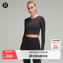 lululemon丨Ebb to Street 女士运动长袖 T 恤 LW3DZNS 黑色 XXS /2