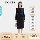 PORTS宝姿女装2025秋季新款黑色二合一拼接连衣裙ALQ9D027LCF022 黑色 M （6）