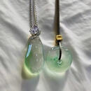 高端老坑冰种平安扣翡翠吊坠缅甸a货飘绿花福瓜男女款玉坠子