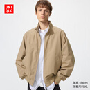 优衣库男装女装哈灵顿茄克/外套夹克484610 32 深米色 L