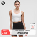 lululemon丨Wunder Train女士低圆领运动背心 *罗纹速干 LW1EULS 白色 S /6