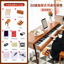 溥畔88重锤键电钢琴成人儿童初学者入门家用专业十级考级用琴 88键 B85真钢级棕色+重锤键抽屉琴