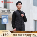 坦博尔羽绒马甲男短款内穿保暖百搭男士马夹背心TF236011 黑色 175 
