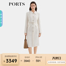 PORTS宝姿女装2025秋季新款奶白色气质翻领修身连衣裙ALQ9D023UFF096 奶白色 S （4）