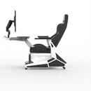 溥畔GIMI吉米电竞太空舱工学电脑仓游戏椅一体式办公电脑座舱 白黑色 铁脚旋转扶手