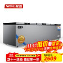 妮雪冰柜商用家用冷柜卧式大容量全冷冻柜展示柜冷冻冷藏大冰柜 2288单温双机铜管-星耀灰扩容版【一级能耗】