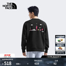 北面（The North Face）卫衣情侣款Uncle Belly合作系列针织卫衣舒适透气25秋季新品|8HNF JK3/宇宙黑 L /175