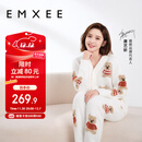 嫚熙（EMXEE）唐艺昕吉娜同款孕妇睡衣秋冬产后加厚月子服半边绒哺乳孕期家居服
