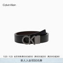 Calvin Klein Jeans男士商务休闲双面用ck字母金属扣孔腰带节日礼物HC0593