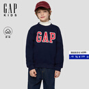 盖璞【大小童同款】男女童2025秋季新款logo抓绒卫衣儿童装829305 海军蓝 160 /76(14岁以上)