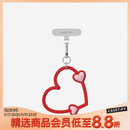 CASETIFY 【全新上市】心形手机腕带 适用于iPhone全系列手机配件 多功能手机挂环腕带 浪漫红