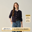 ELAND【绵羊毛】衣恋毛针织衫女开衫单排扣外套2025冬季新款 藏青色(59)Navy M /165