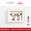 亚历山大（ALEXANDRE DE PARIS）戴安娜系列发夹礼盒套装发饰送女朋友礼物 S米色