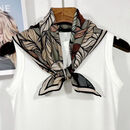 2025新款潮流提花围巾棉麻围巾美拉德彩色树叶方巾丝巾L7 彩色树叶提花 68*68