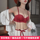 Agent Provocateur轻奢品牌马年本命年内衣女小胸聚拢显大内裤文胸新款结婚新娘套装 酒红色-套装 S (适合70AB)