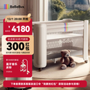 bebebus婴儿床拼接大床筑梦家新生小床可移动多功能可折叠宝宝床  香槟金