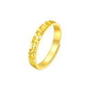 周大生碎碎冰戒指开口银指环轻奢小众设计生日礼物送女友