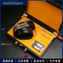 Maza Honguan轻奢男士鳄鱼皮皮带男真皮高端新款平滑扣腰带裤带男 礼盒套装【金色扣+银色扣+皮带】 150cm 联系在线客服【领优惠券】