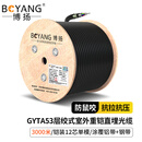 博扬 GYTA53重铠地埋单模室外光缆 12芯光缆 铠装层绞式直埋光缆通信线 3000米BY-GYTA53-12B1.3-3KM