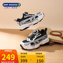 江博士（DR·KONG）学步鞋运动鞋冬季男女童潮流旋钮扣童鞋2B16A4016AM黑/银/米29码